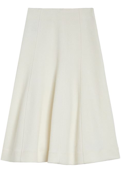 Milk white panelled flared midi skirt Jil Sander - women